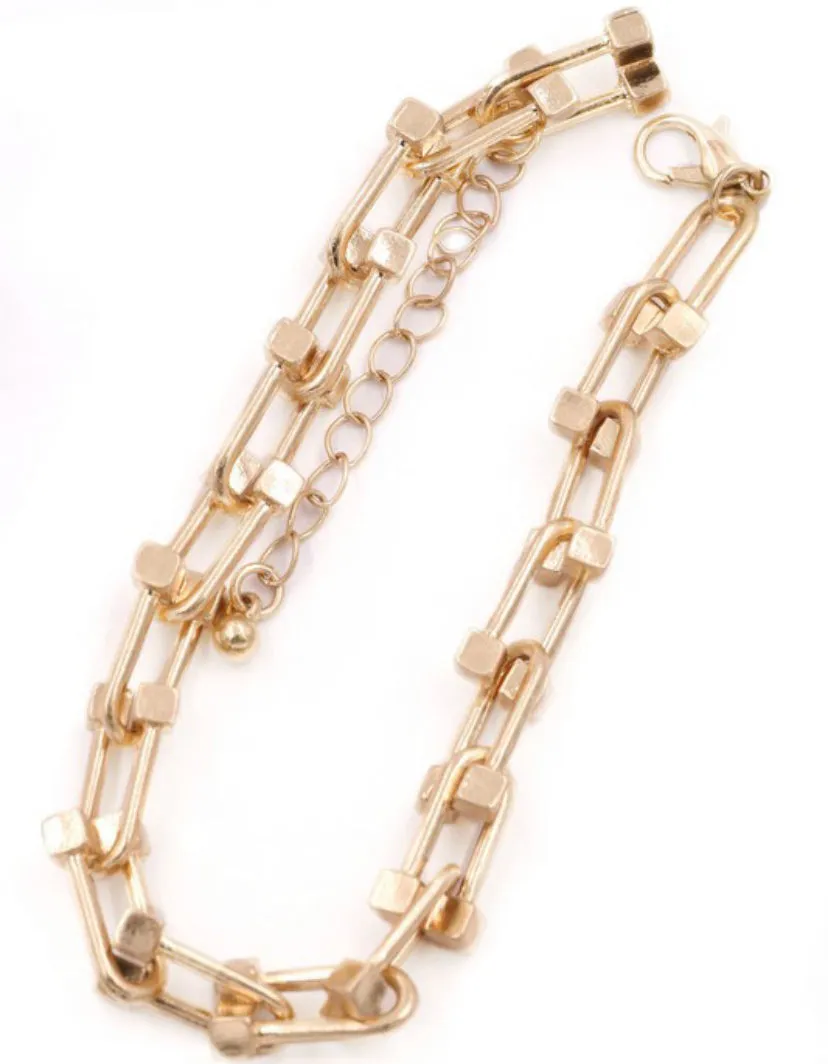 Gold Linked Bracelet