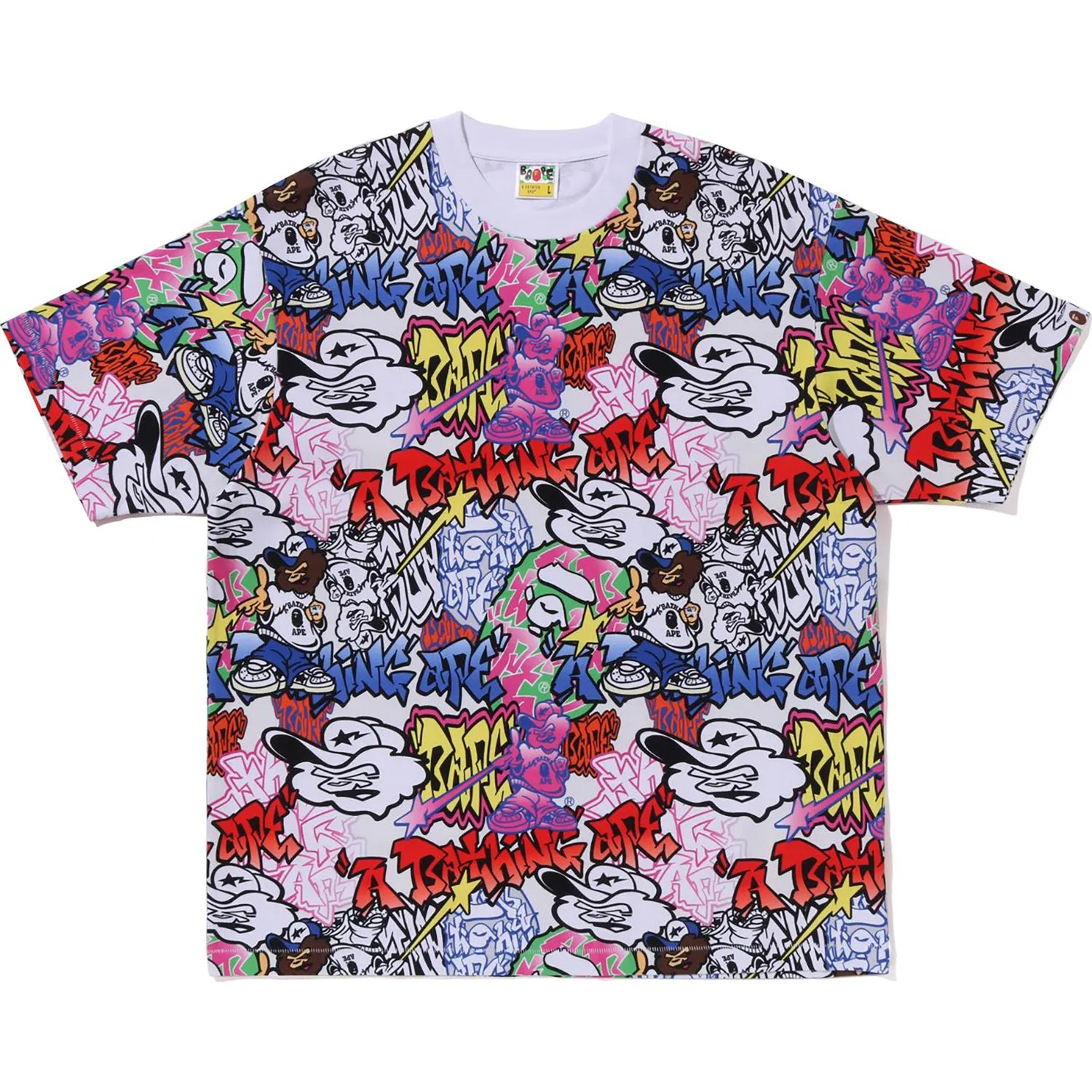 GRAFFITI PATTERN OVERSIZED TEE MENS