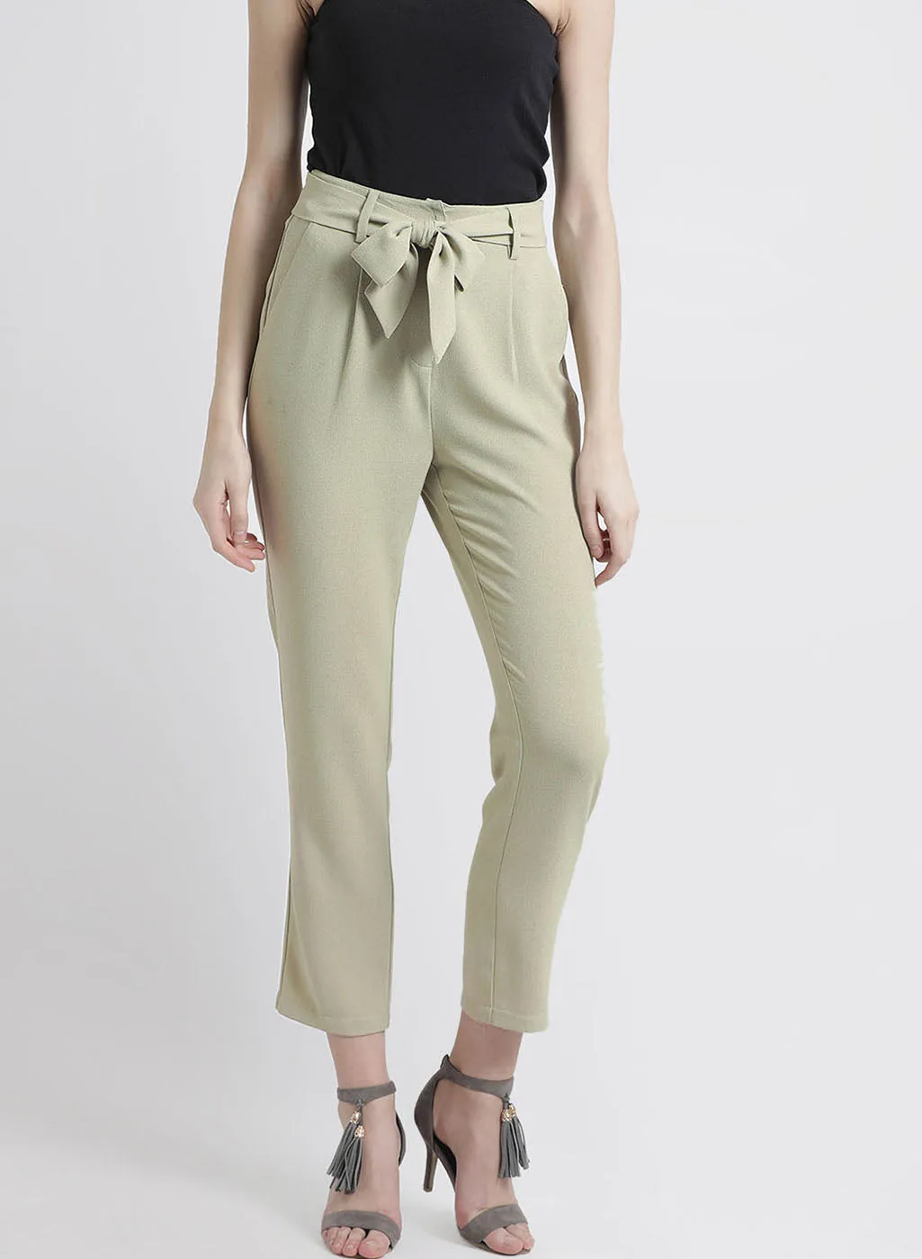 Grey Color Fiited Trouser