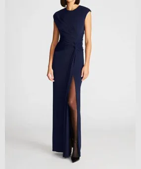 Halston Heritage Giovanna Gown In Navy