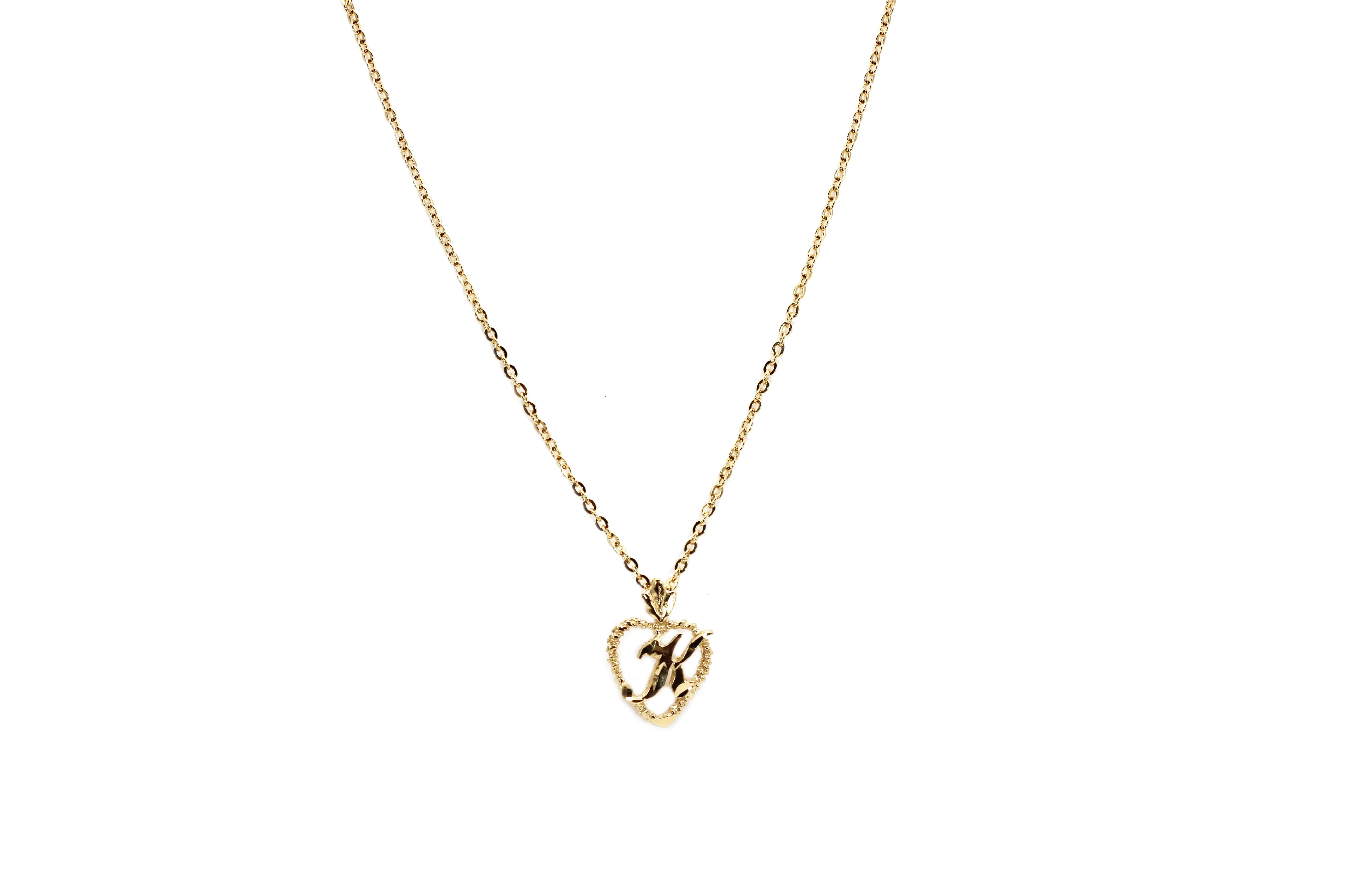 Heart Initial Charm Necklace