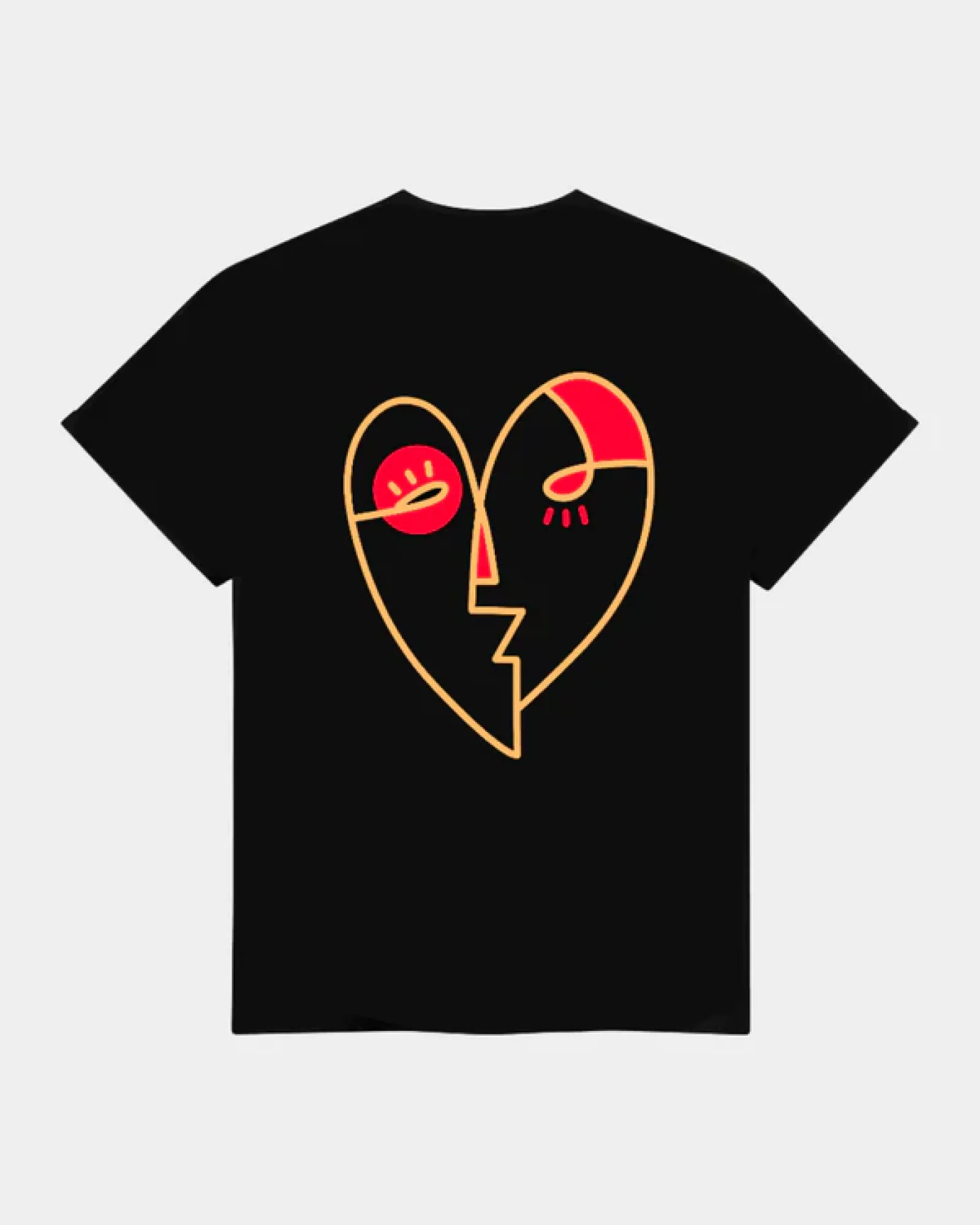 Heart Oversized Tee Black