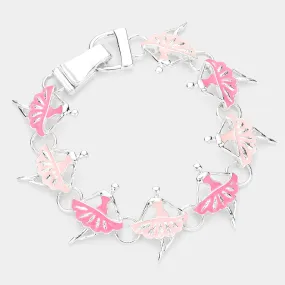 iLLASPARKZ Enamel Metal Ballerina Link Magnetic Bracelet