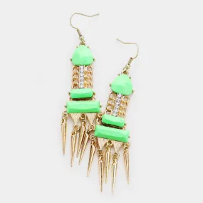 iLLASPARKZ Neon Enamel Metal Drop Earrings