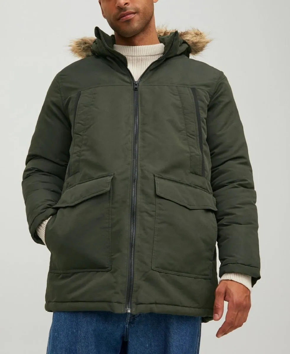 Jack & Jones Hooded Craft Parka Jacket Rosin