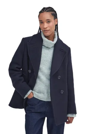 Ladies Barbour Ingrid Wool Peacoat