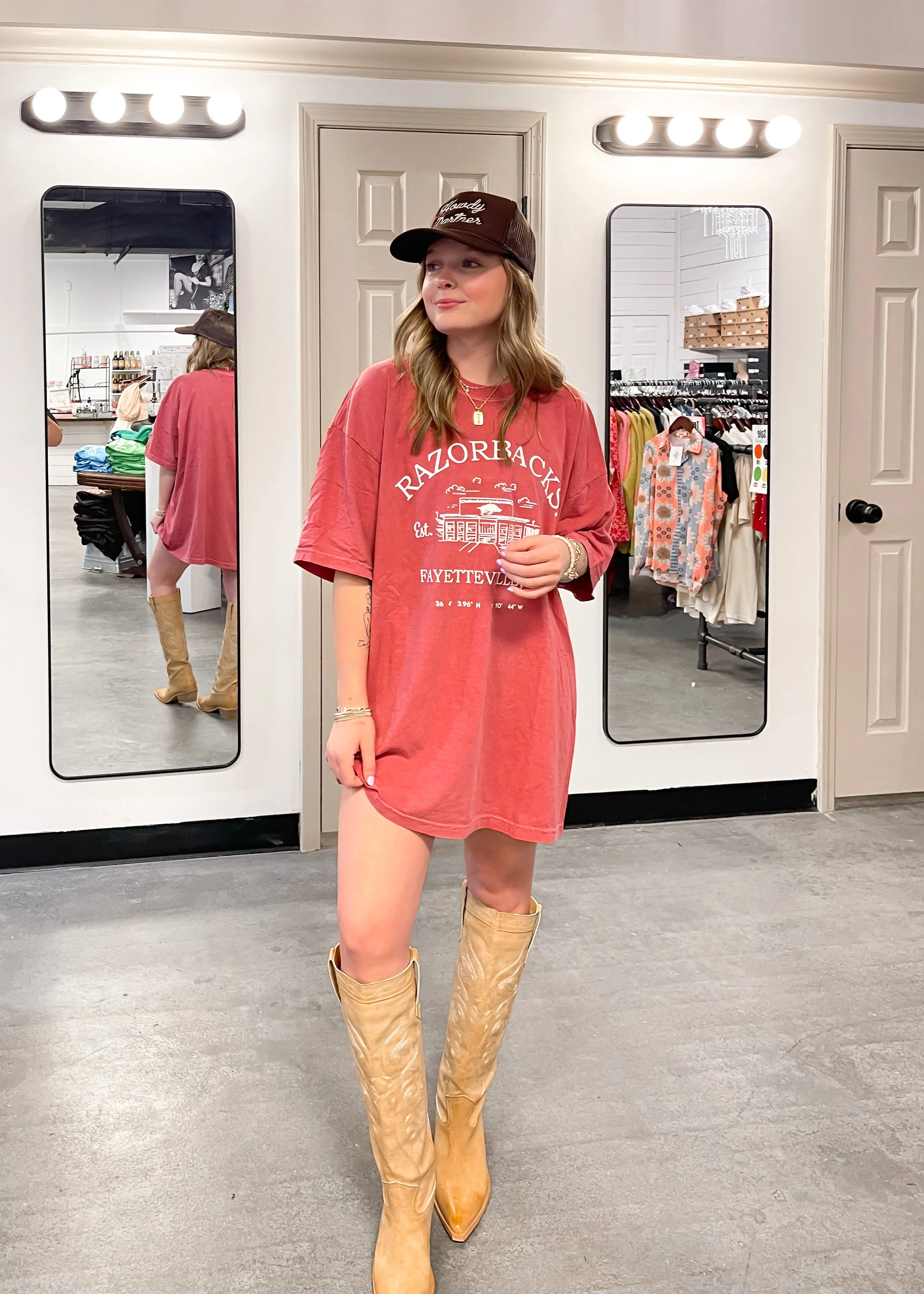 Livy Lu Arkansas Razorback Stadium Tee | Cardinal