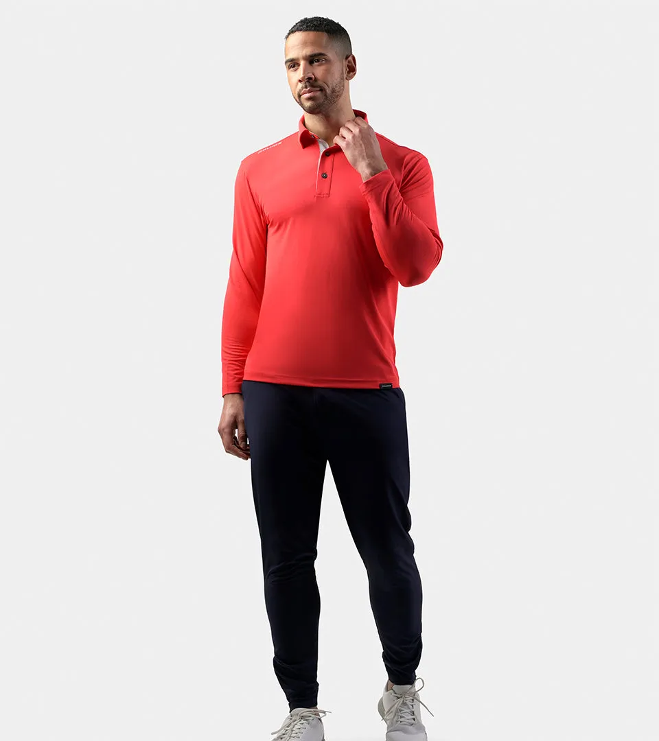 LONG SLEEVE TOUR POLO RED