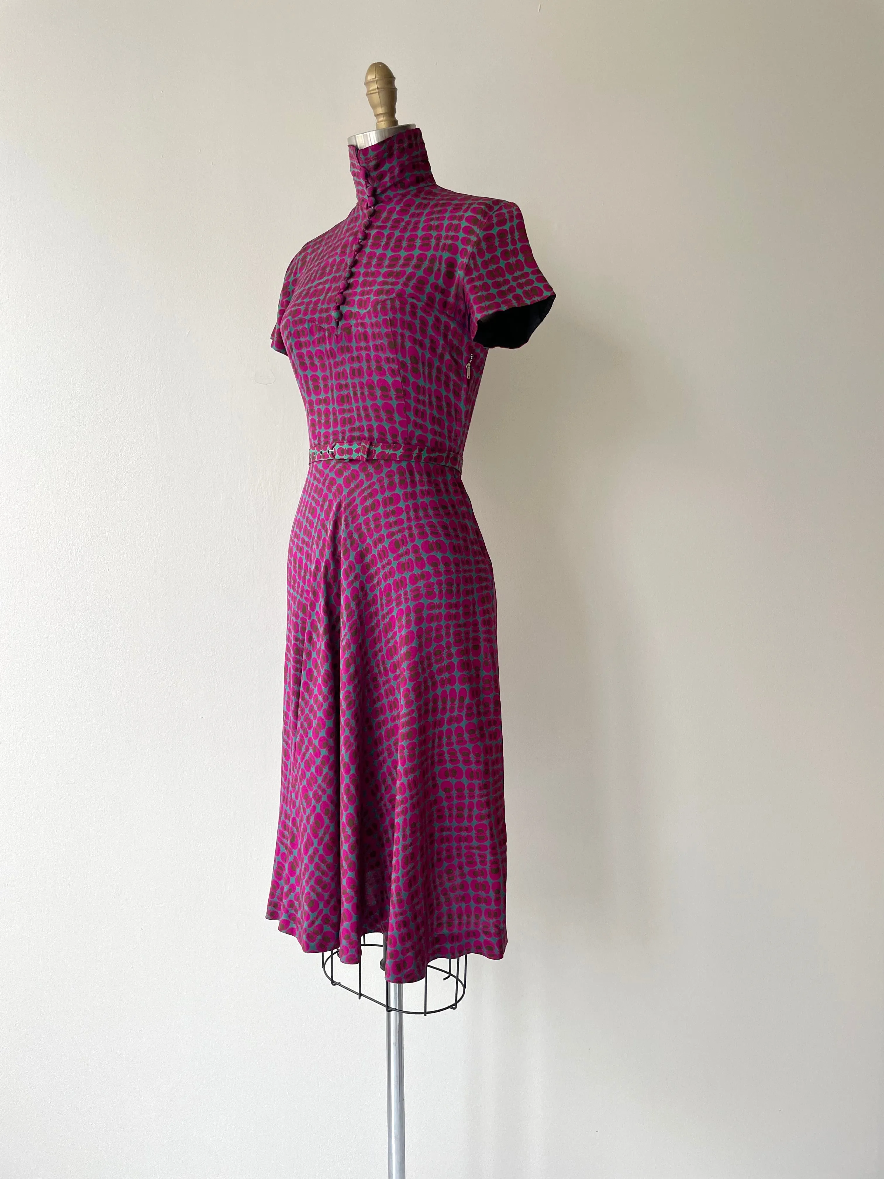 Lost World Silk Dress | 1950s