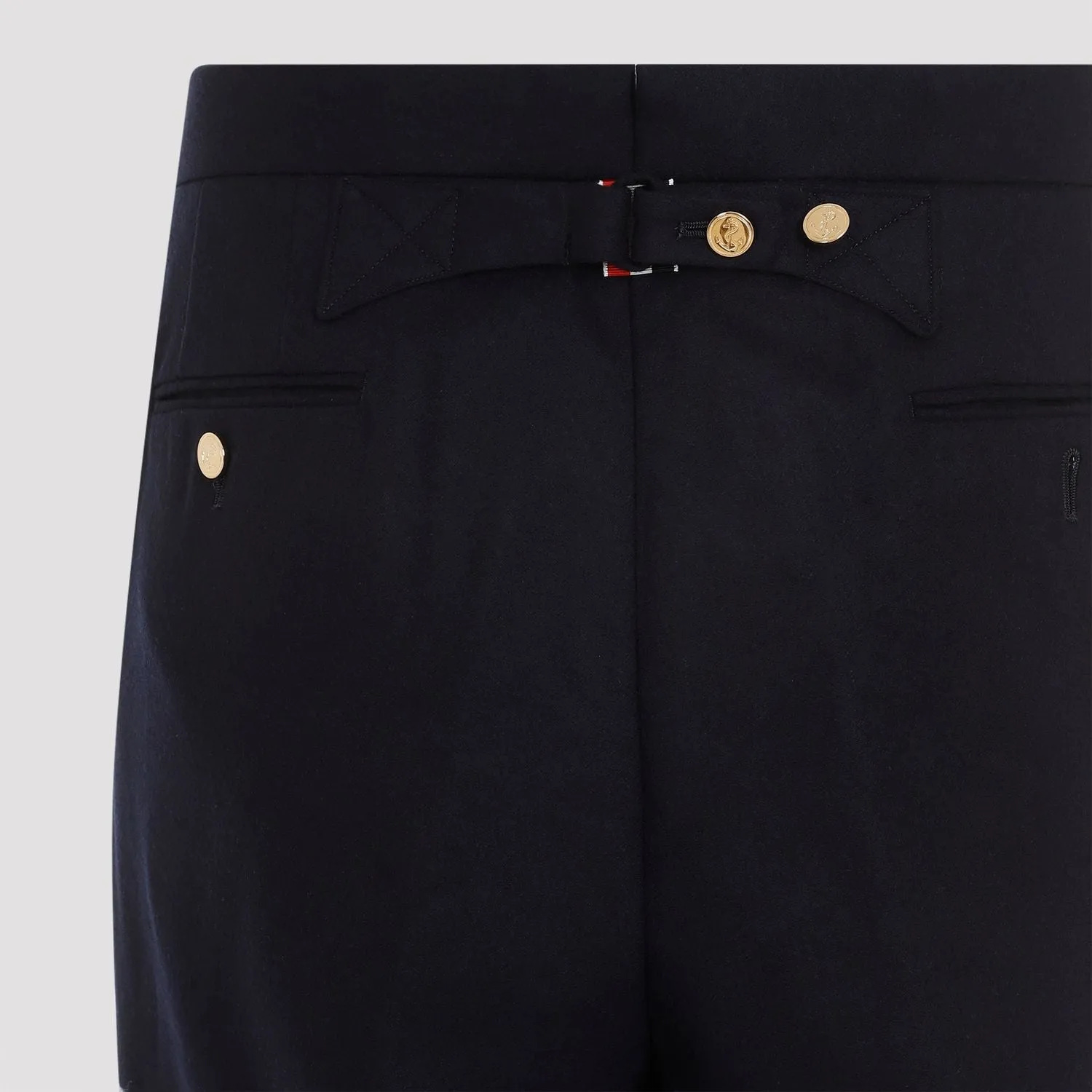 LOW RISE DROP CROTCH BACKSTRAP TROUSER