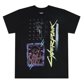 Lucy Neon Outlines Black Tee