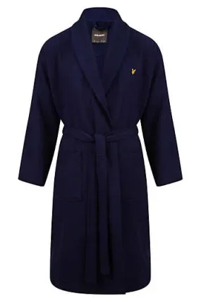 Lyle & Scott Mens Peacoat Craig Premium Bathrobe | Kaleidoscope