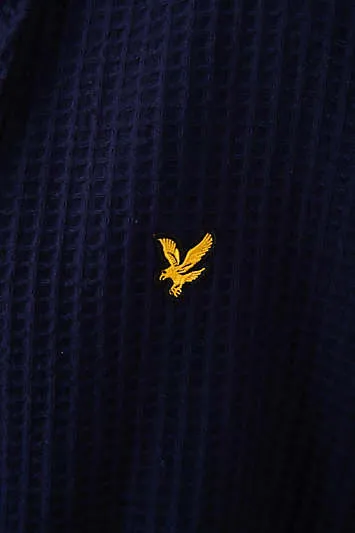 Lyle & Scott Mens Peacoat Craig Premium Bathrobe | Kaleidoscope