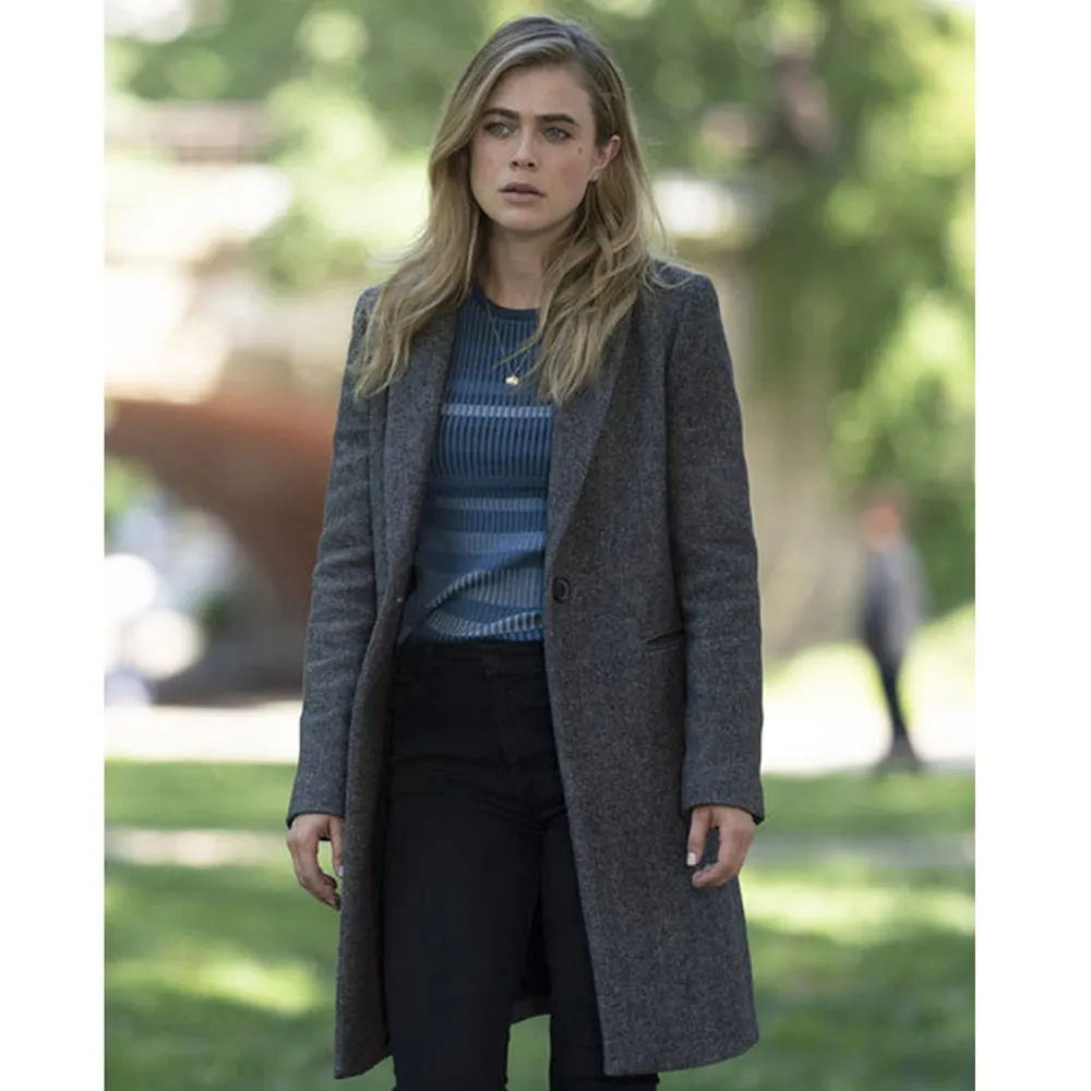 Manifest Melissa Roxburgh Gray Coat