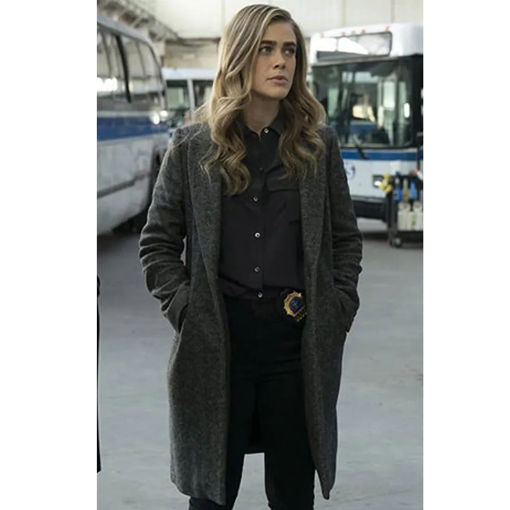 Manifest Melissa Roxburgh Gray Coat