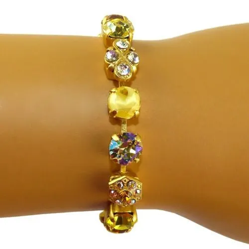 Mariana Handmade Swarovski 4004 Bracelet 1004 Gold Yellow Topaz Citrine Crystal