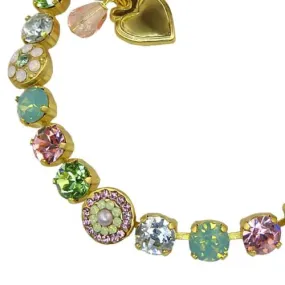 Mariana Handmade Swarovski Bracelet 4044 1028 Gold Pacific Opal Rose