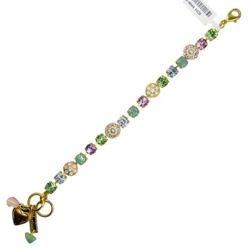 Mariana Handmade Swarovski Bracelet 4044 1028 Gold Pacific Opal Rose