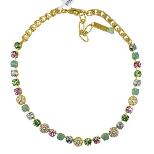 Mariana Handmade Swarovski Bracelet 4044 1028 Gold Pacific Opal Rose