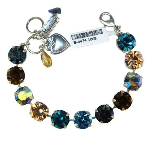 Mariana Handmade Swarovski Crystal Bracelet 4474 1008 Topaz Sapphire Blue Aquamarine