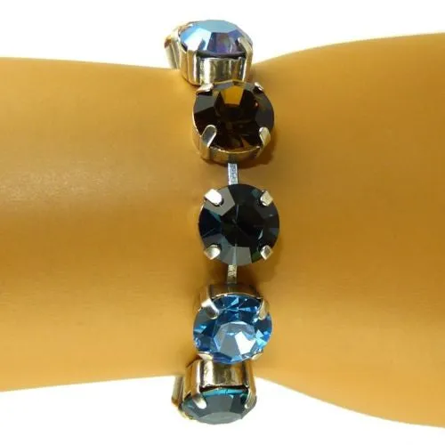 Mariana Handmade Swarovski Crystal Bracelet 4474 1008 Topaz Sapphire Blue Aquamarine