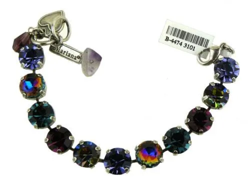 Mariana Handmade Swarovski Crystal Bracelet 4474 3101 Rainbow Blue Purple