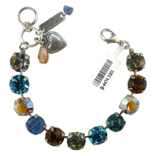 Mariana Handmade Swarovski Crystal Bracelet 4474 3201 Rainbow Blue