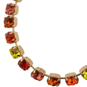 Mariana Handmade Swarovski Crystal Rose Gold Bracelet 4252 10310 Siam Red Yellow