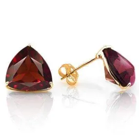 MARVELOUS 0.9 CARAT TW (2 PCS) GARNET 10K SOLID YELLOW GOLD EARRINGS