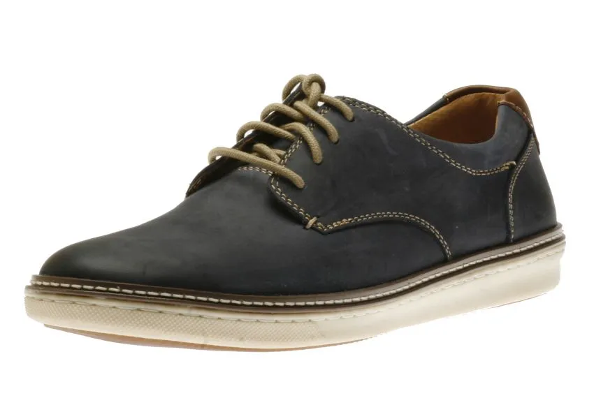 McGuffey Plain Toe Navy Leather Derby Sneaker