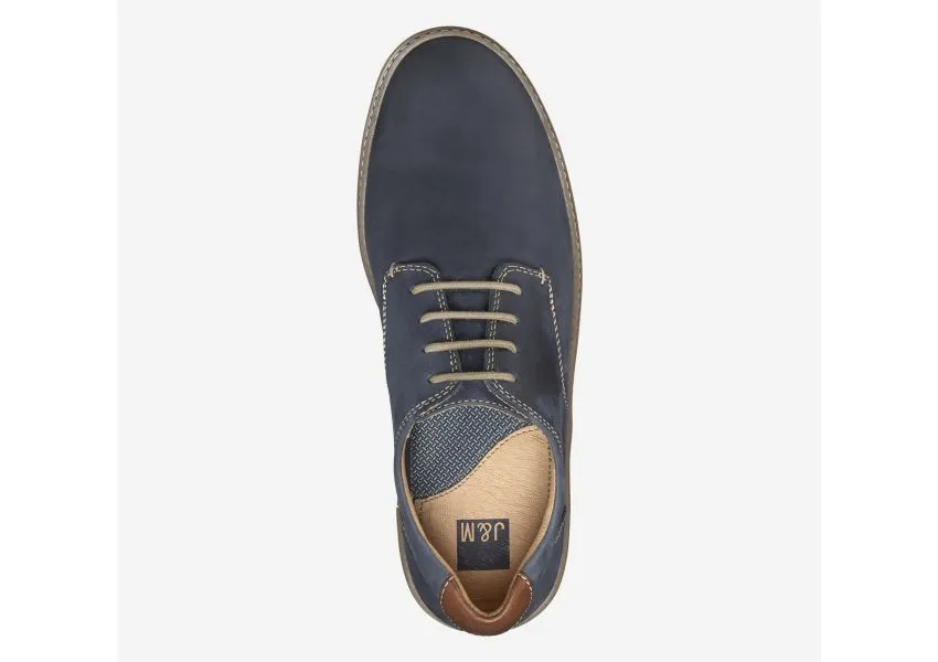 McGuffey Plain Toe Navy Leather Derby Sneaker