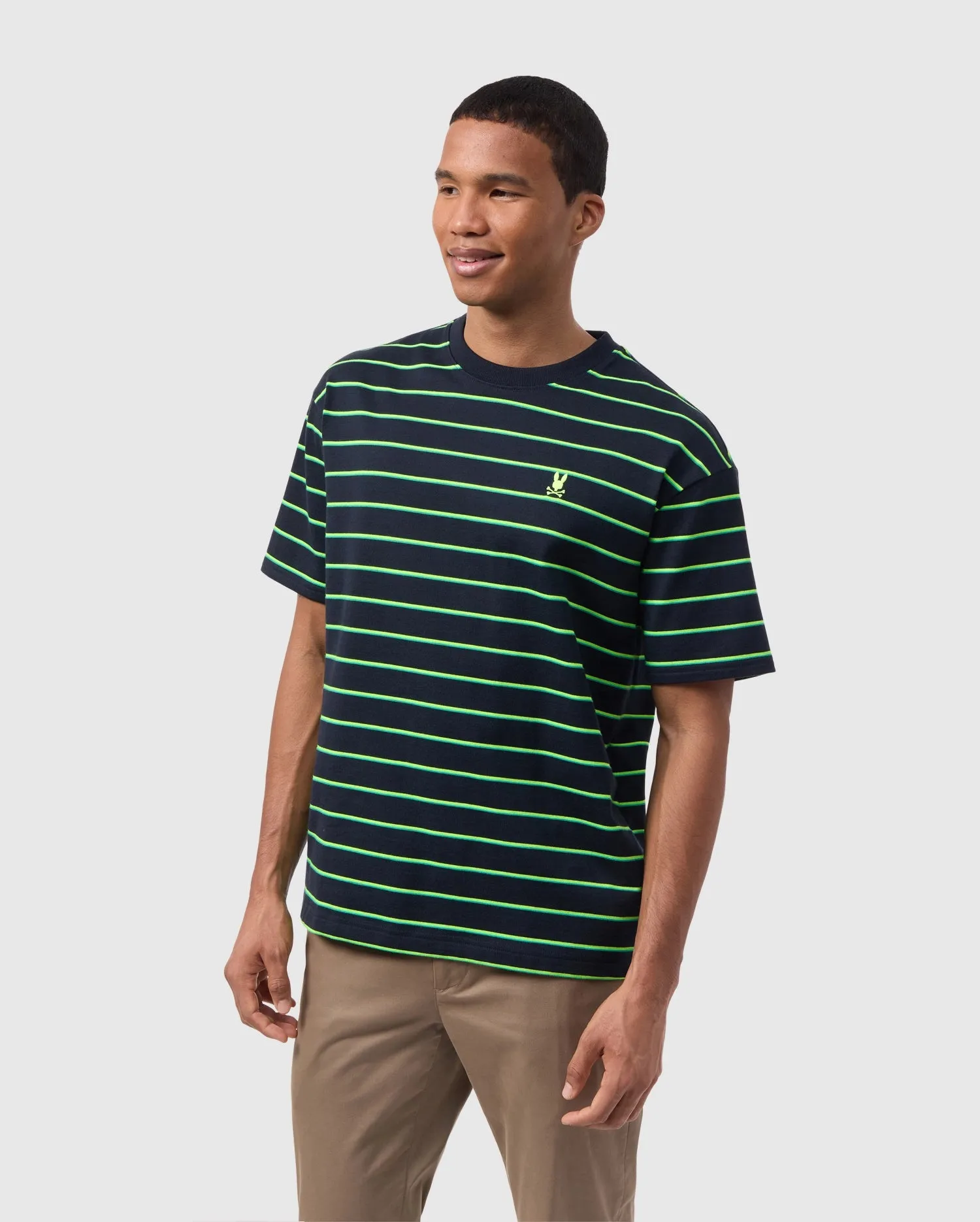 MENS ALTON STRIPE OVERSIZED TEE - B6U409C200