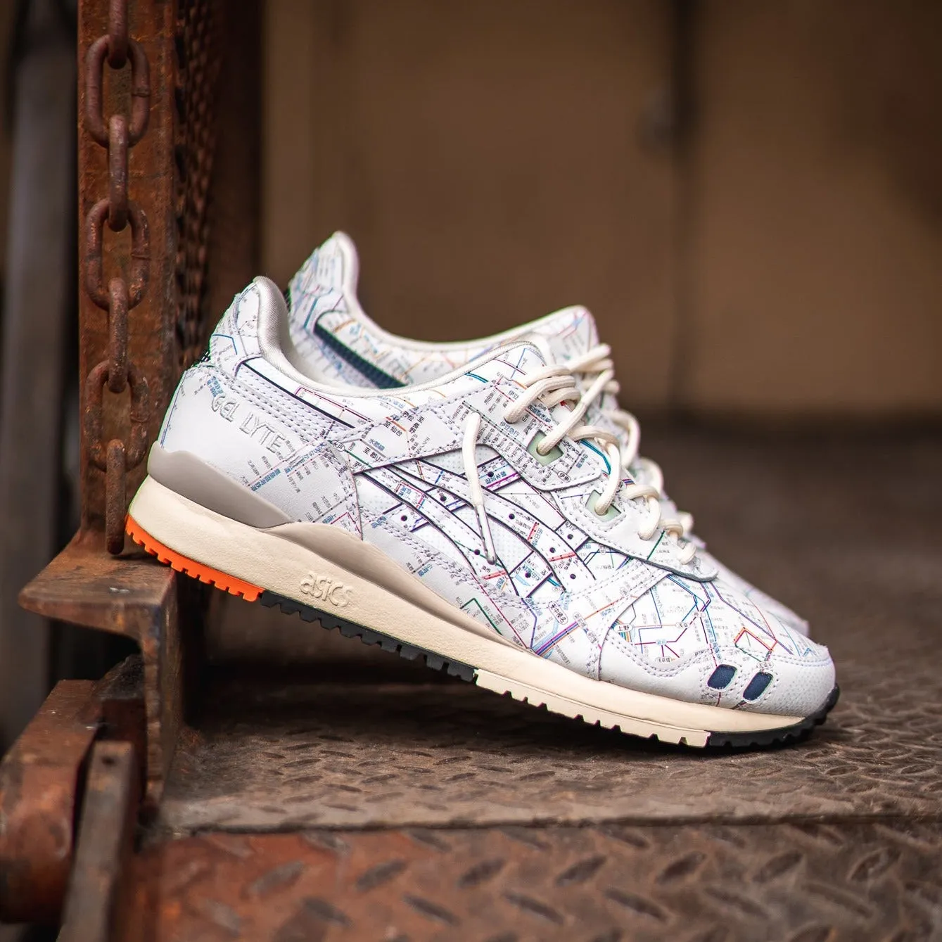 Mens Asics Gel-Lyte 3 TOKYO Subway Pack (White/Peacoat)