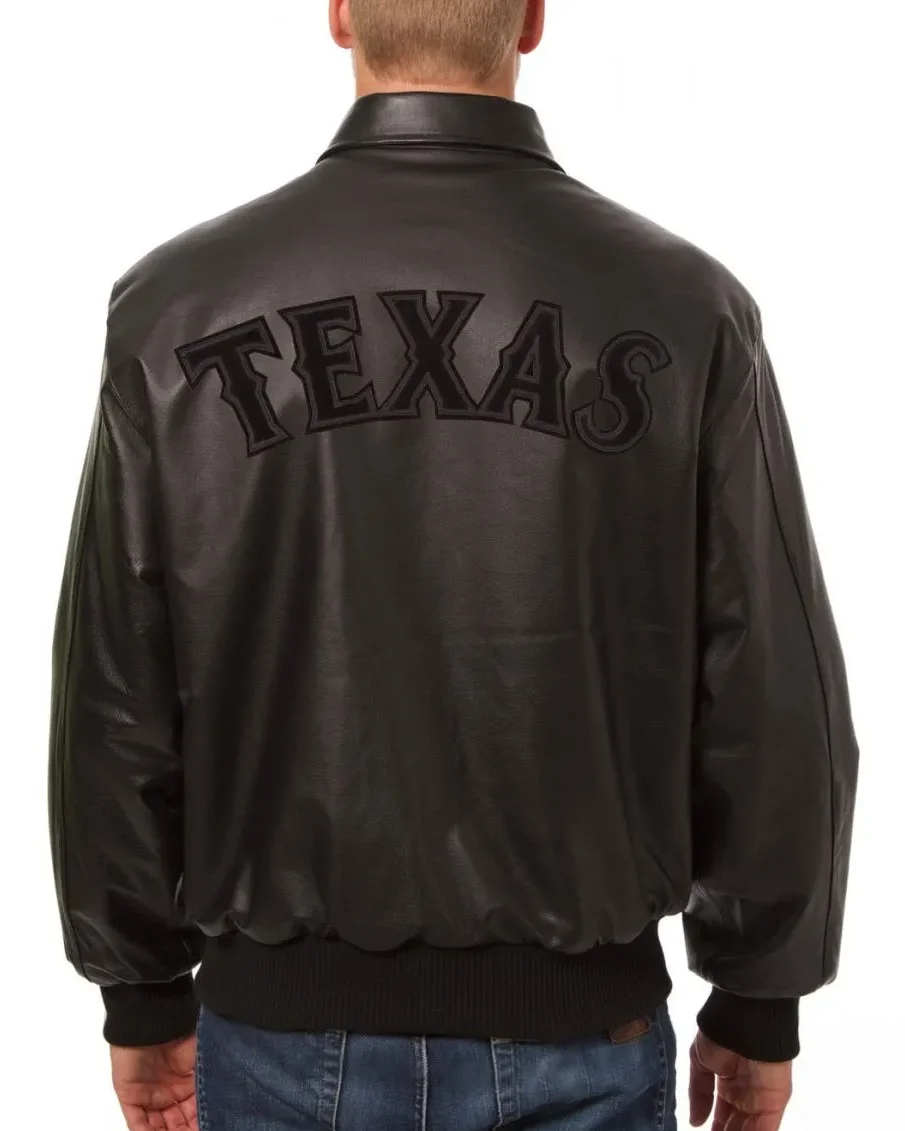 MLB Texas Rangers Black Bomber Jacket - William Jacket