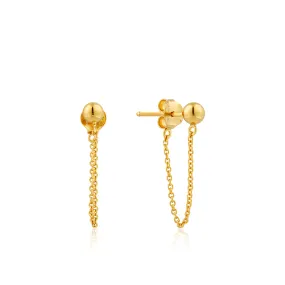 Modern Chain Stud Earrings