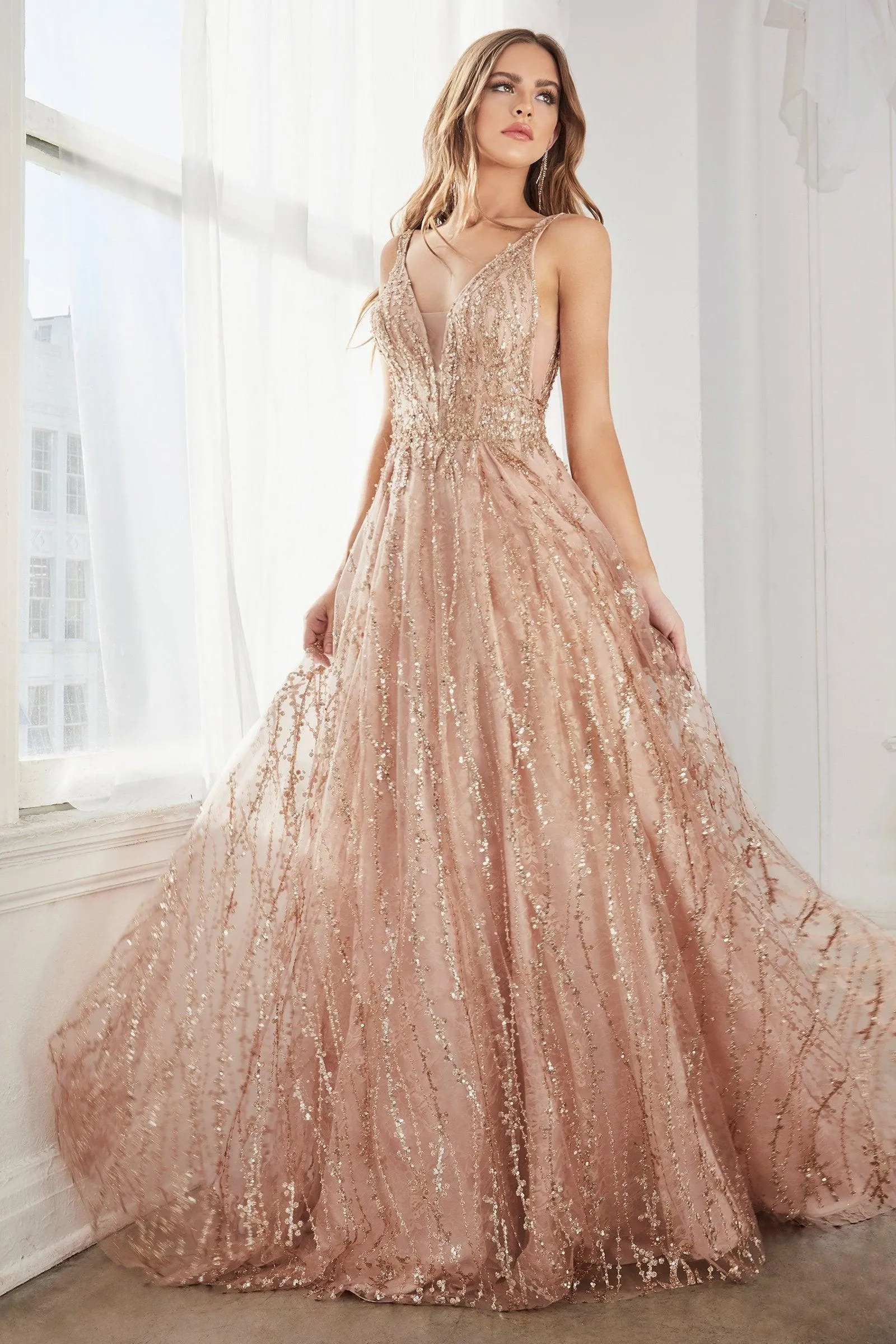 Nala Glitter Gown - Rose Gown