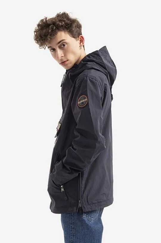 Napapijri rain jacket men's navy blue color