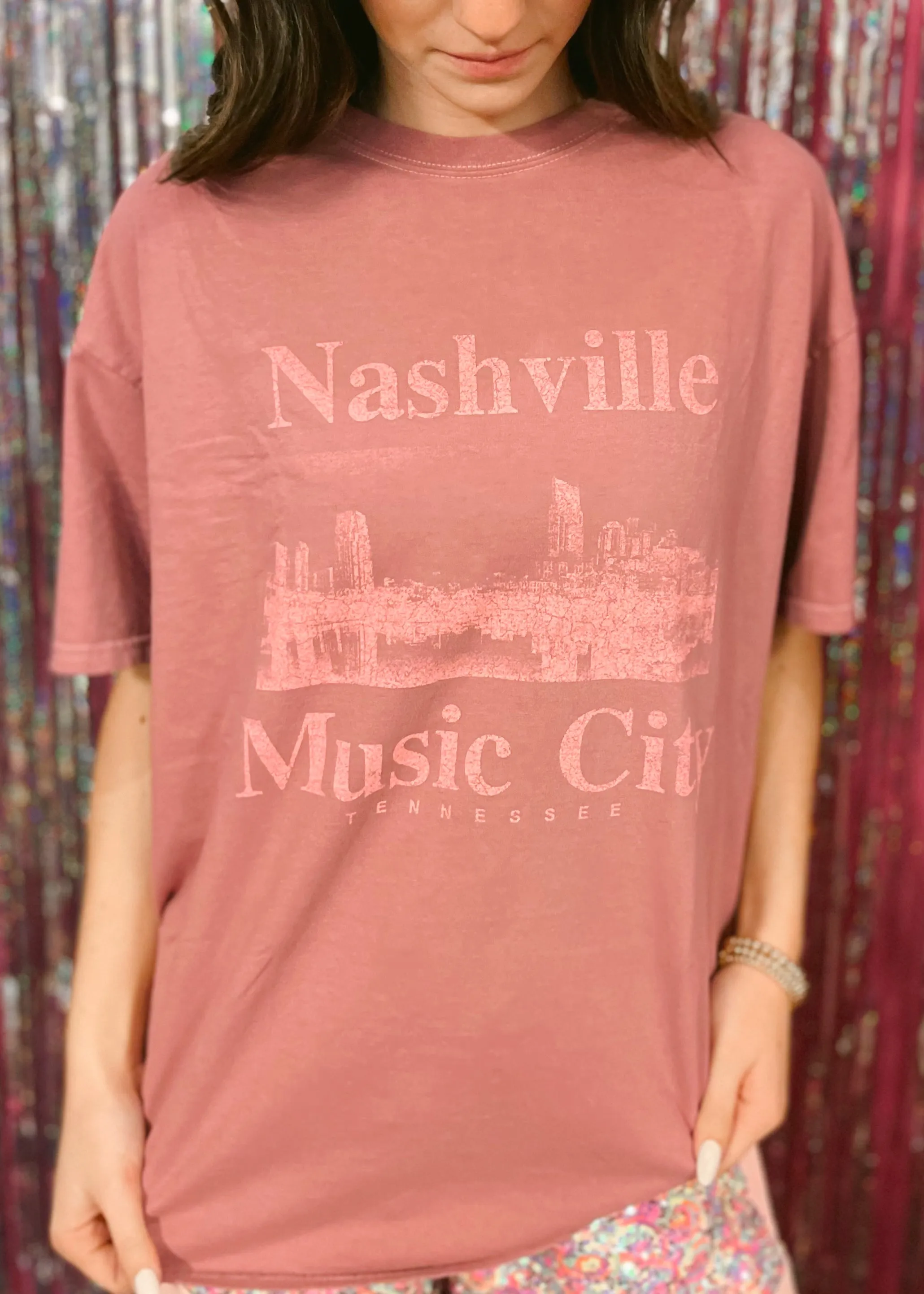 Nashville Music City Tee | Elderberry