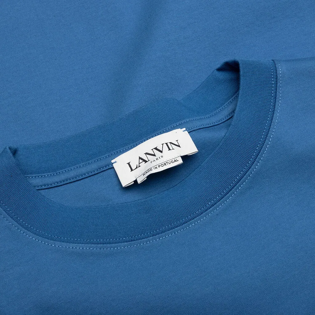 Oversized Lanvin Paris Tee - Neptune Blue