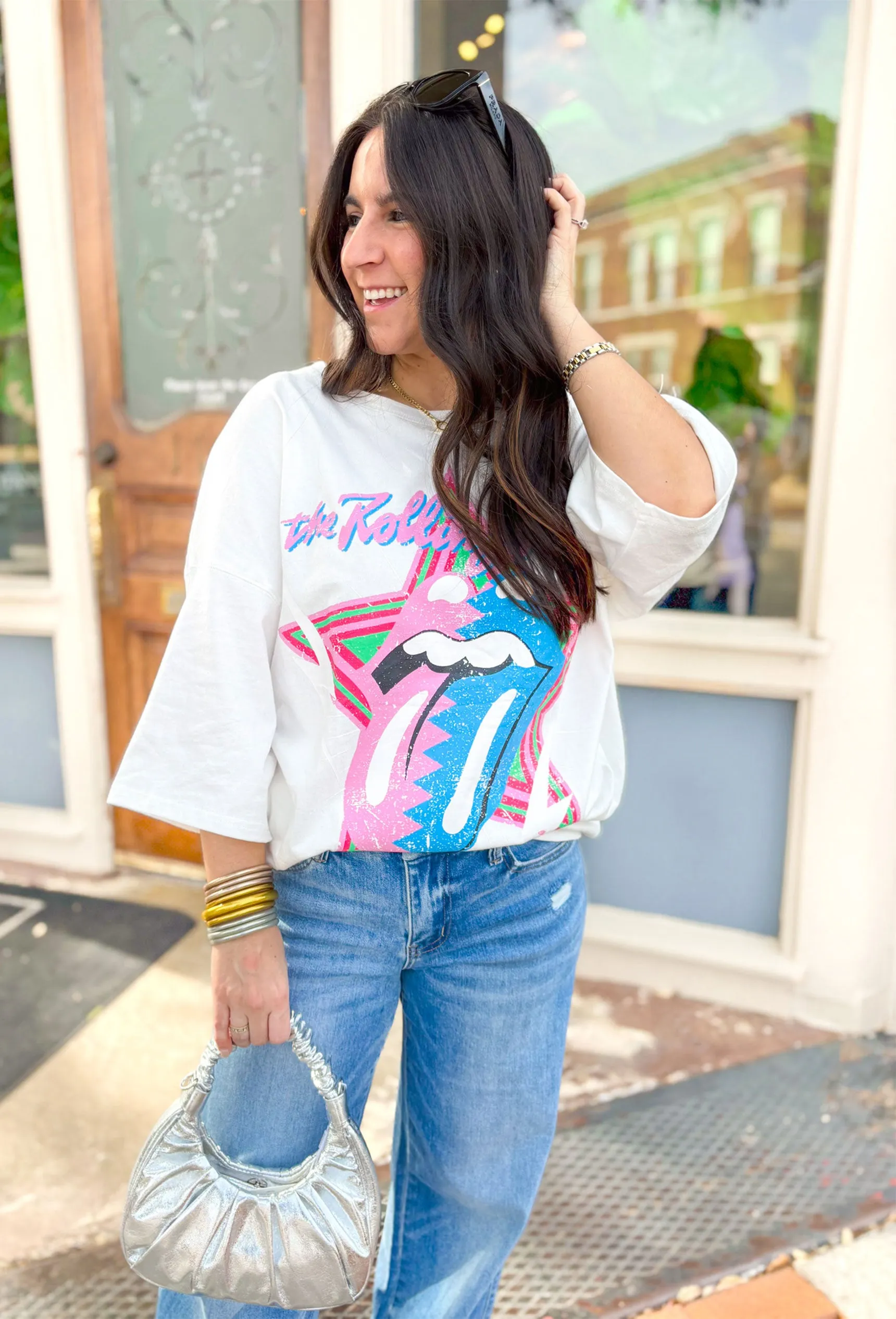 Oversized Rolling Stones Graphic Tee