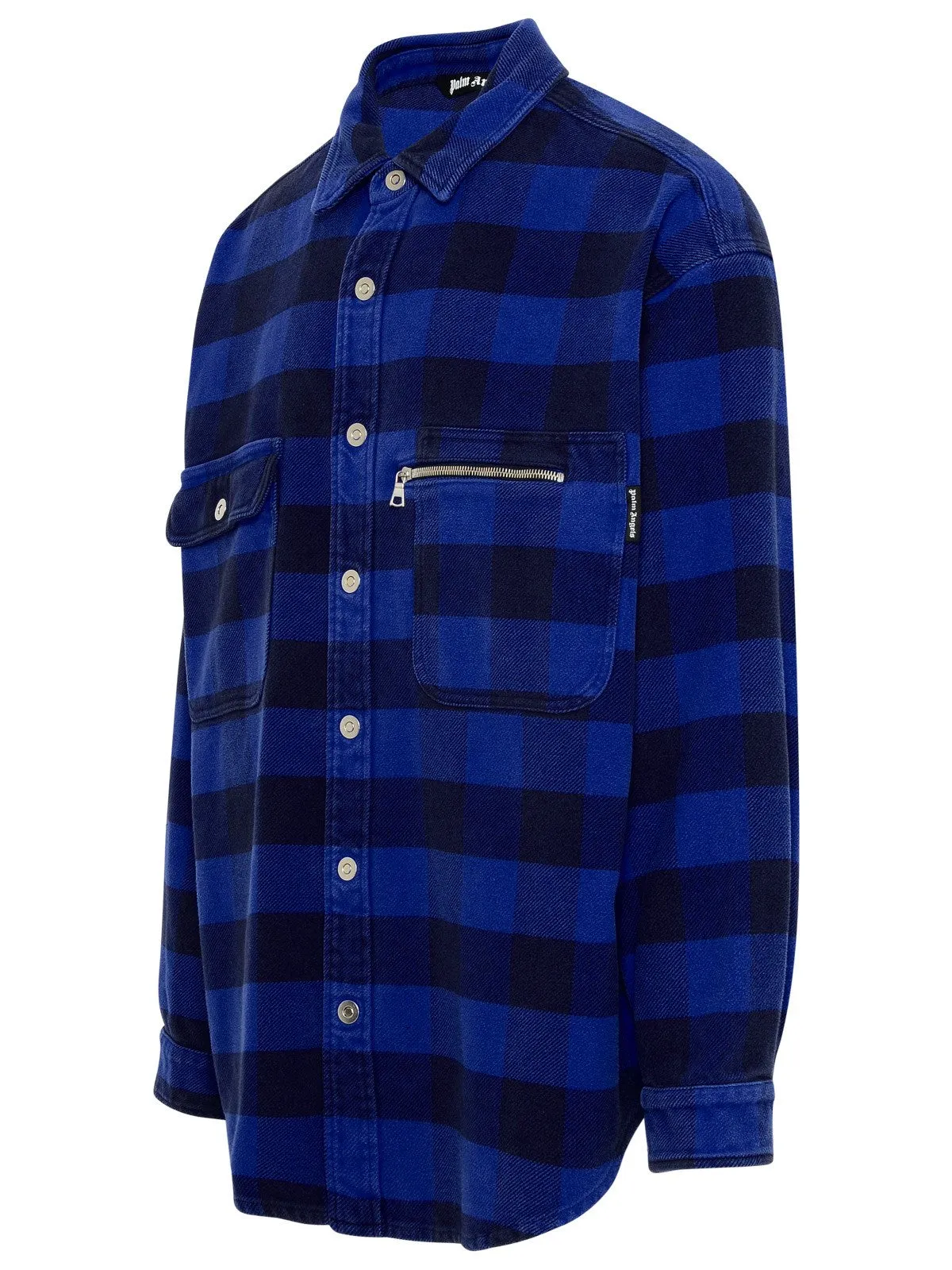 Palm Angels Check Patterned Buttoned Overshirt