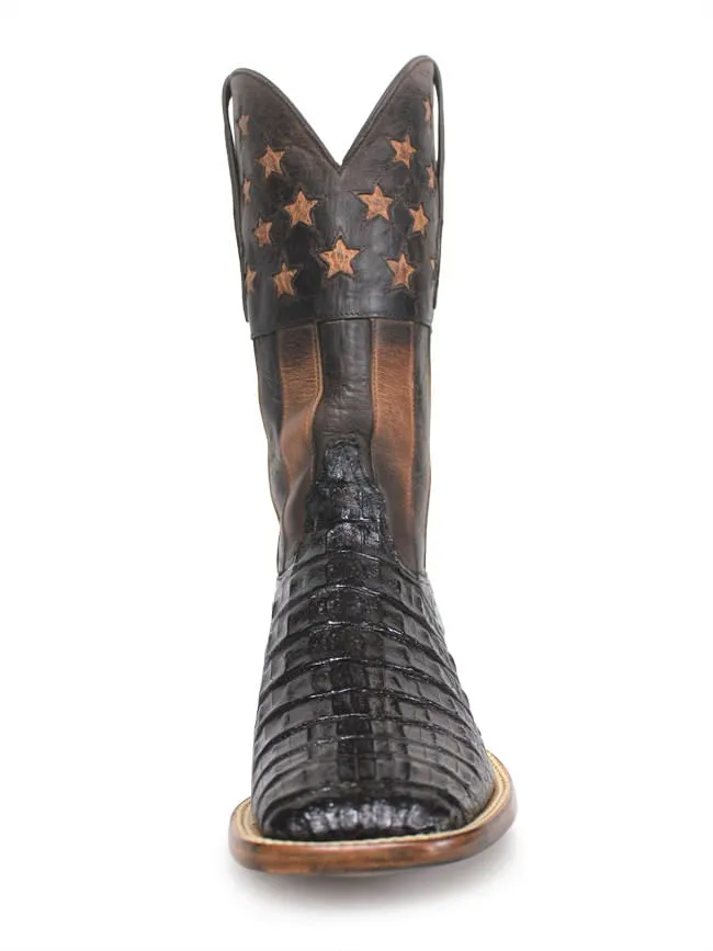 Pre-Orders for Men's Black Jack Chocolate All American  Caiman Crocodile Boots