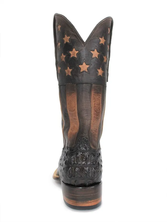 Pre-Orders for Men's Black Jack Chocolate All American  Caiman Crocodile Boots