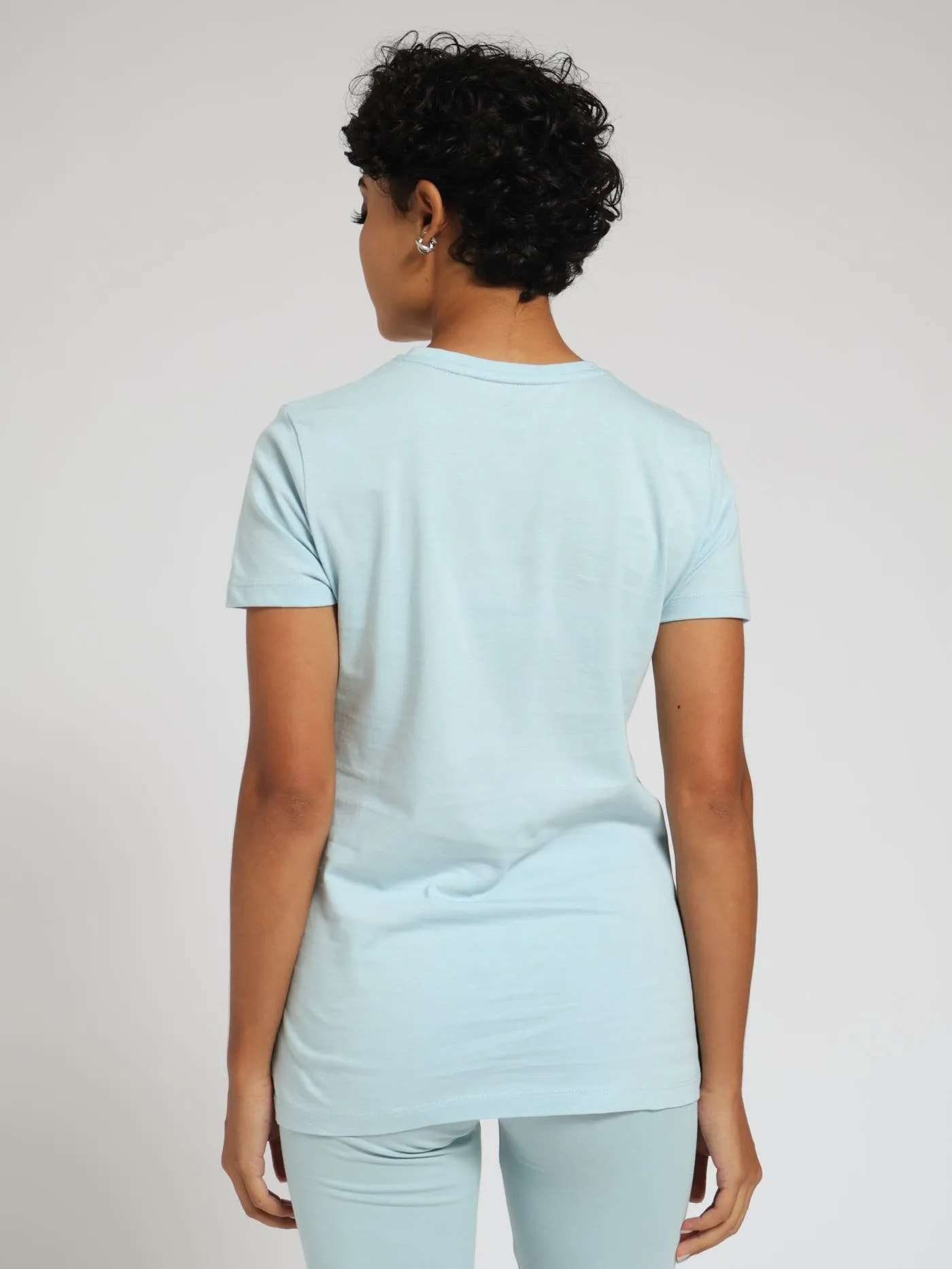 Puma Ess Logo Tee W Turquoise