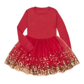 Red Sequin Holiday Dress