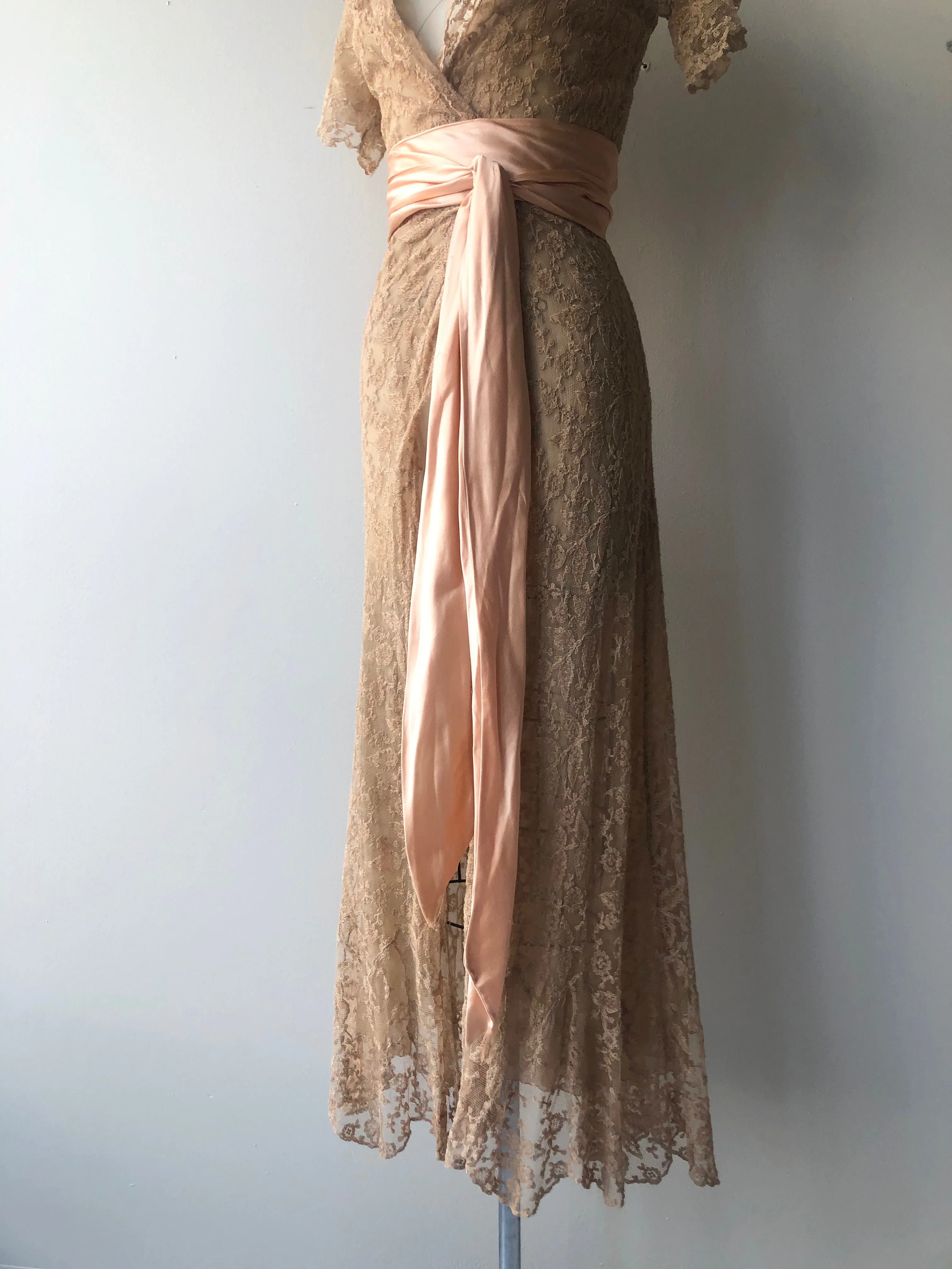 SALE | Antique Lace Dressing Gown