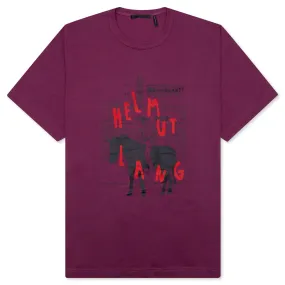 Scribble Logo Tee - Raspberry