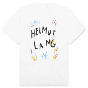 Scribbled Logo Tee - White