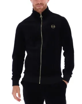 Sergio Tacchini Court Velour Track Jacket Black