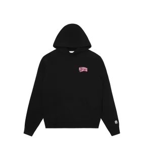 SMALL ARCH LOGO HIGHLIGHT POPOVER HOOD - BLACK/PINK